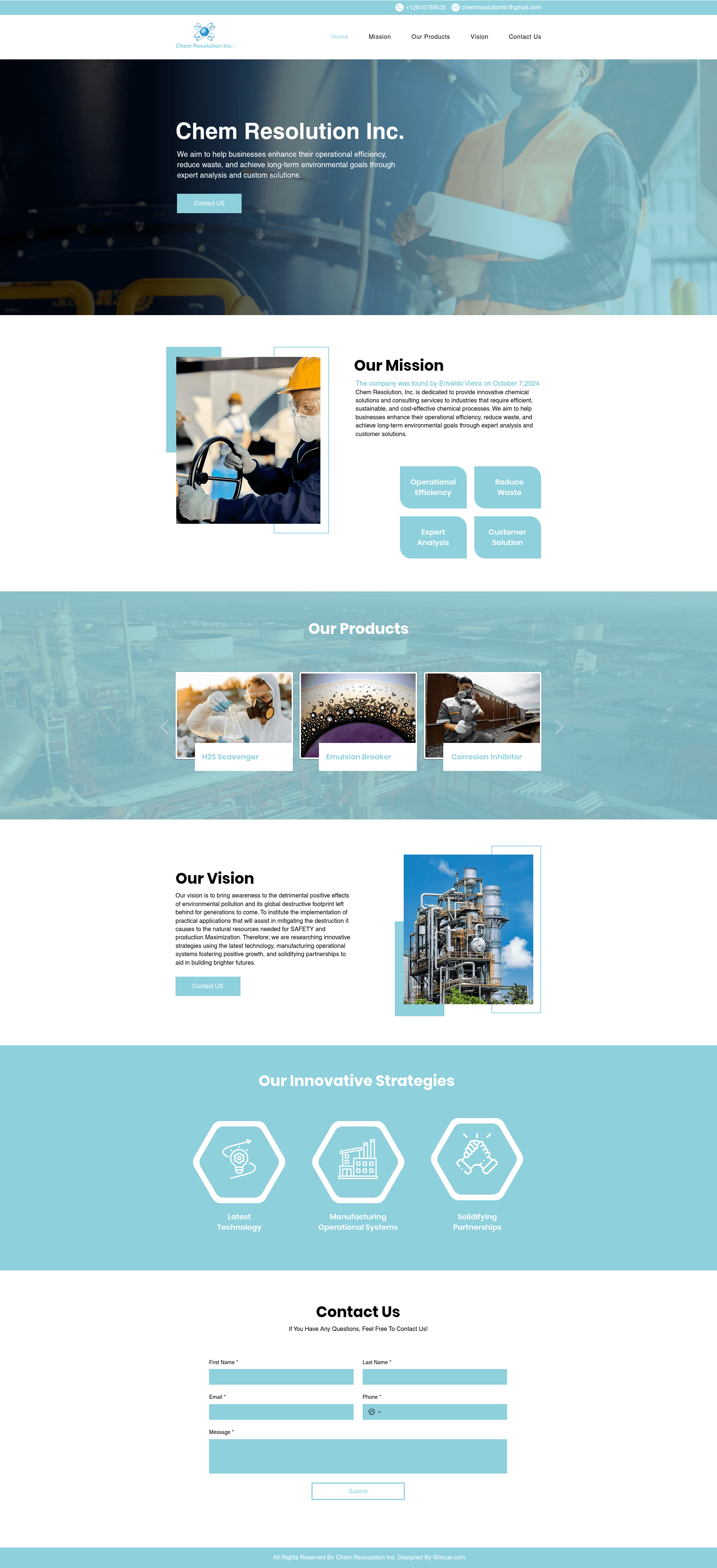 Chem Resolution's original template website